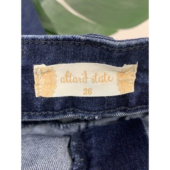 Altar’d State Dark Blue Wash Bell Bottom Jeans Size 26 Or 2 Women’s - Picture 7 of 9